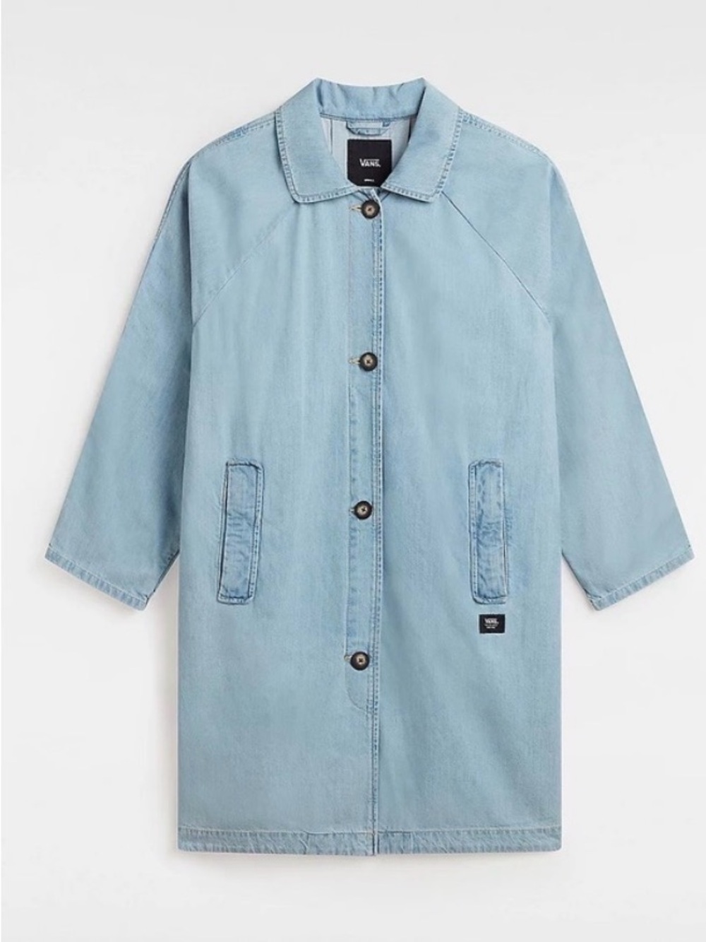 Vans Light Blue Denim Coat Jacket Oversized